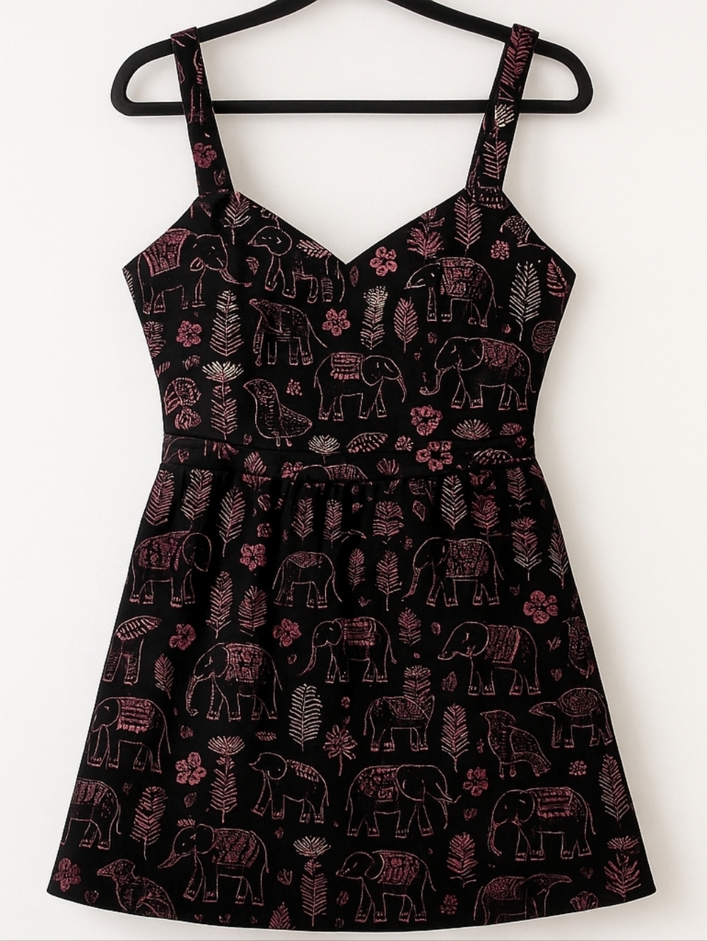 No Boundaries Black Pink Patterned Midi Dress Size 1X